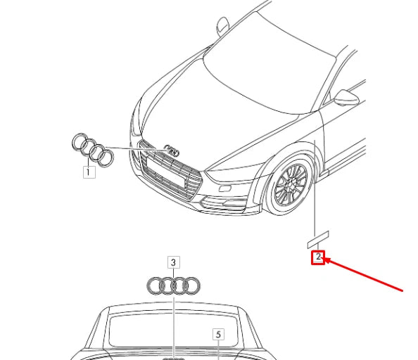NEW AUDI TT FV FRONT FENDER 'TT 20YEARS' INSCRIPTION BADGE 8S08536012ZZ