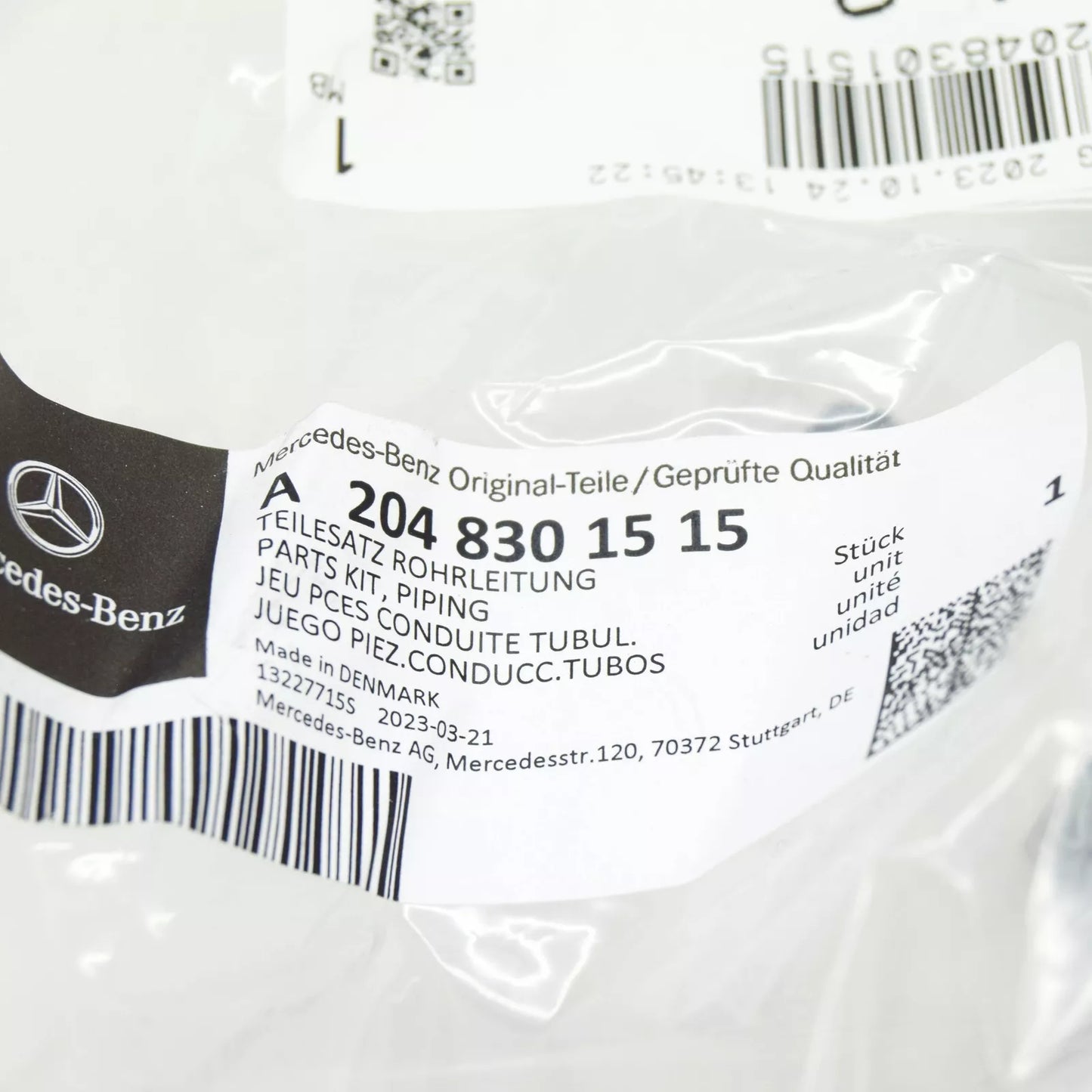 NEW MERCEDES-BENZ C W204 HEATER PIPING PARTS KIT LHD A2048301515 ORIGINAL