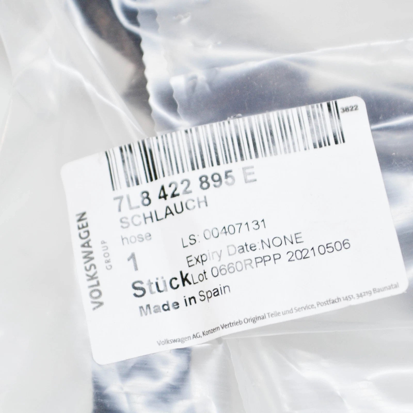 NEW AUDI Q7 4L POWER STEERING RETURN HOSE 7L8422895E