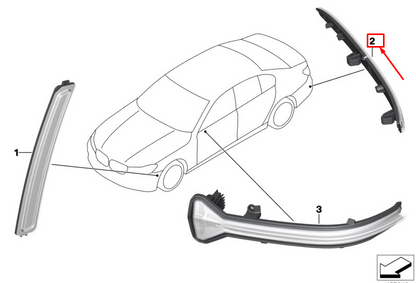 new bmw 7 g11 rear left bumper reflector 63147342949 original