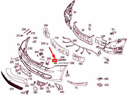 NEW MERCEDES-BENZ CLS C219 FRONT BUMPER LEFT SPRING ELEMENT A2198800127 ORIGINAL