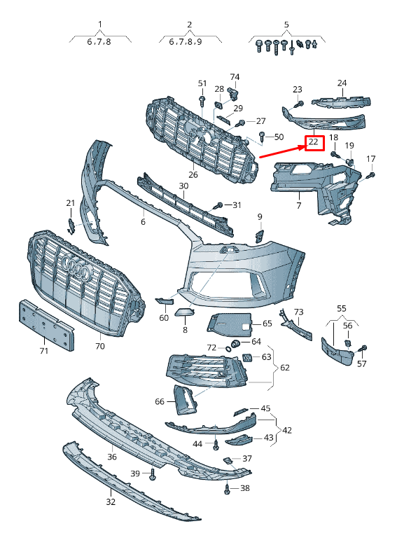 NEW AUDI Q7 4M FRONT LEFT RADIATOR SUPPORT AIR GUIDE 4M0807157E9B9 ORIGINAL