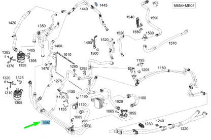 NEW MB GLE W167 SWITCHOVER VALVE TO WATER PUMP COOLANT LINER A1675007601