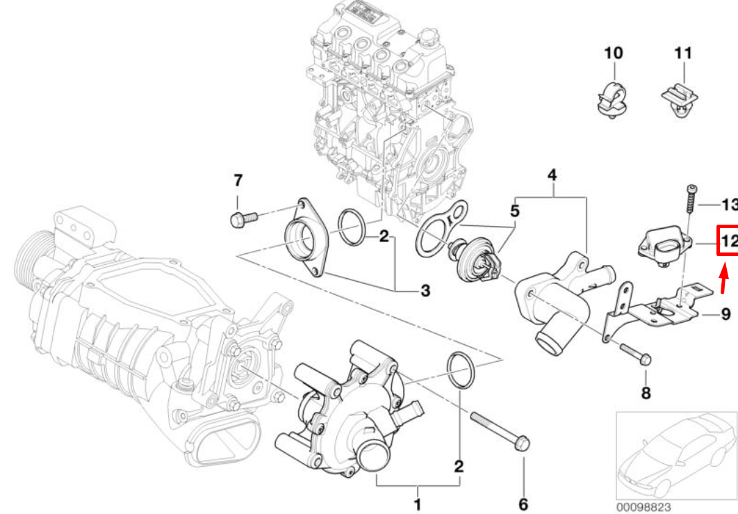new mini cooper r50 manifold air pressure sensor 12140872648 original