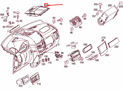 NEW MERCEDES-BENZ VITO W639 TOP DASH CENTRE TRAY A63968006919B51