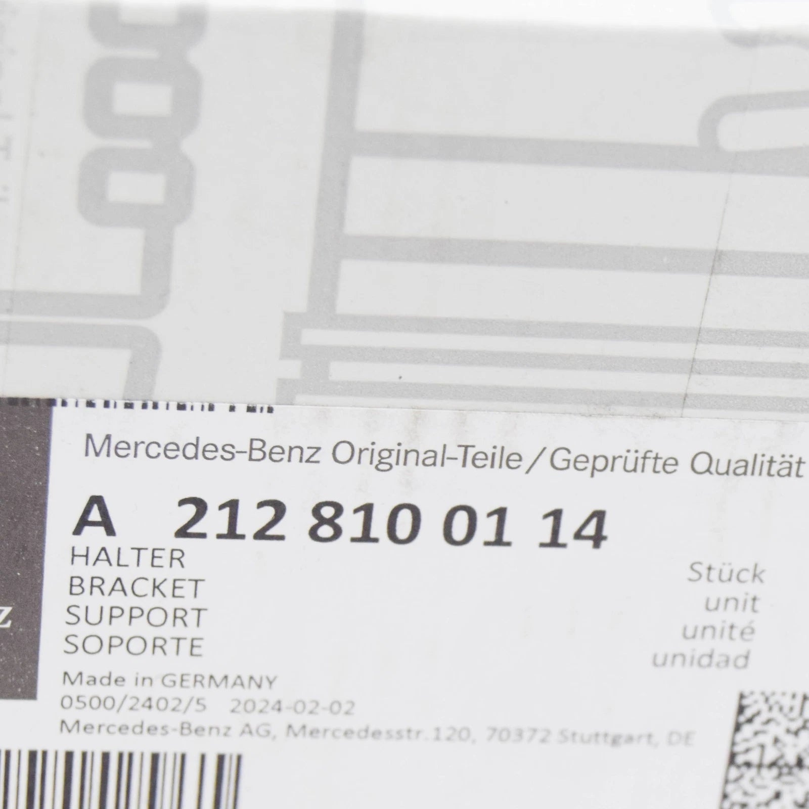 NEW MERCEDES-BENZ E W212 FRONT LEFT FENDER BRACKET A2128100114 ORIGINAL