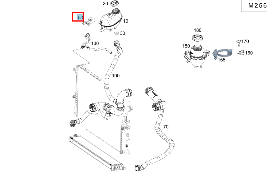 NEW MERCEDES-BENZ AMG GT X290 EXOANSION RESERVOIR BRACKET A2905013400 ORIGINAL