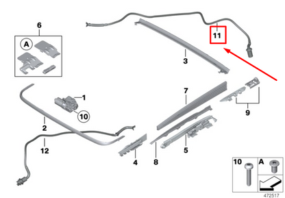 new bmw 5 f10 rear right water outlet hose 54107076744 7076744 original