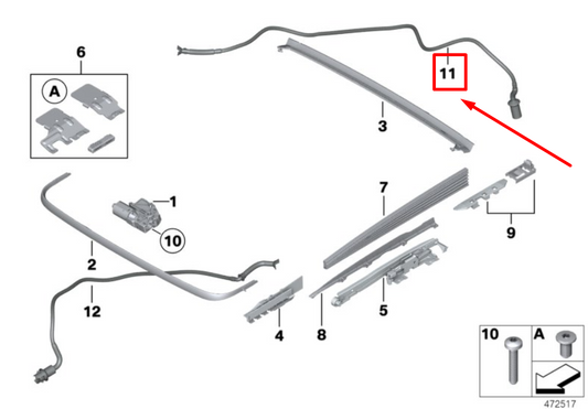new bmw 5 f10 rear right water outlet hose 54107076744 7076744 original