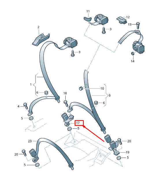 new audi a8 4h rear center seat buckle 4h0857740e v04 4h0857740ev04 original