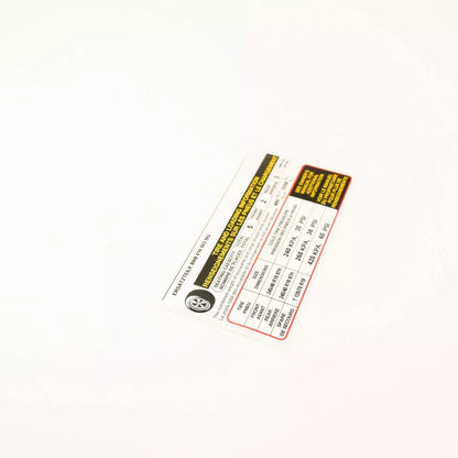 NEW AUDI A5 SPORTBACK 8W6 TIRE LABEL 8W8010502BQ ORIGINAL