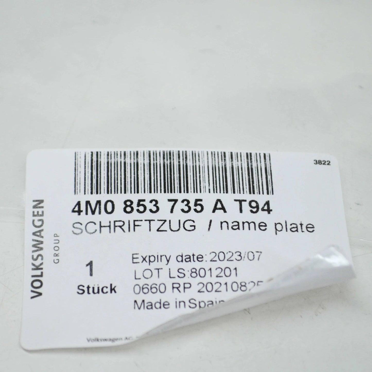 NEW AUDI SQ7 Q7 4M REAR EMBLEM BADGE 4M0853735AT94