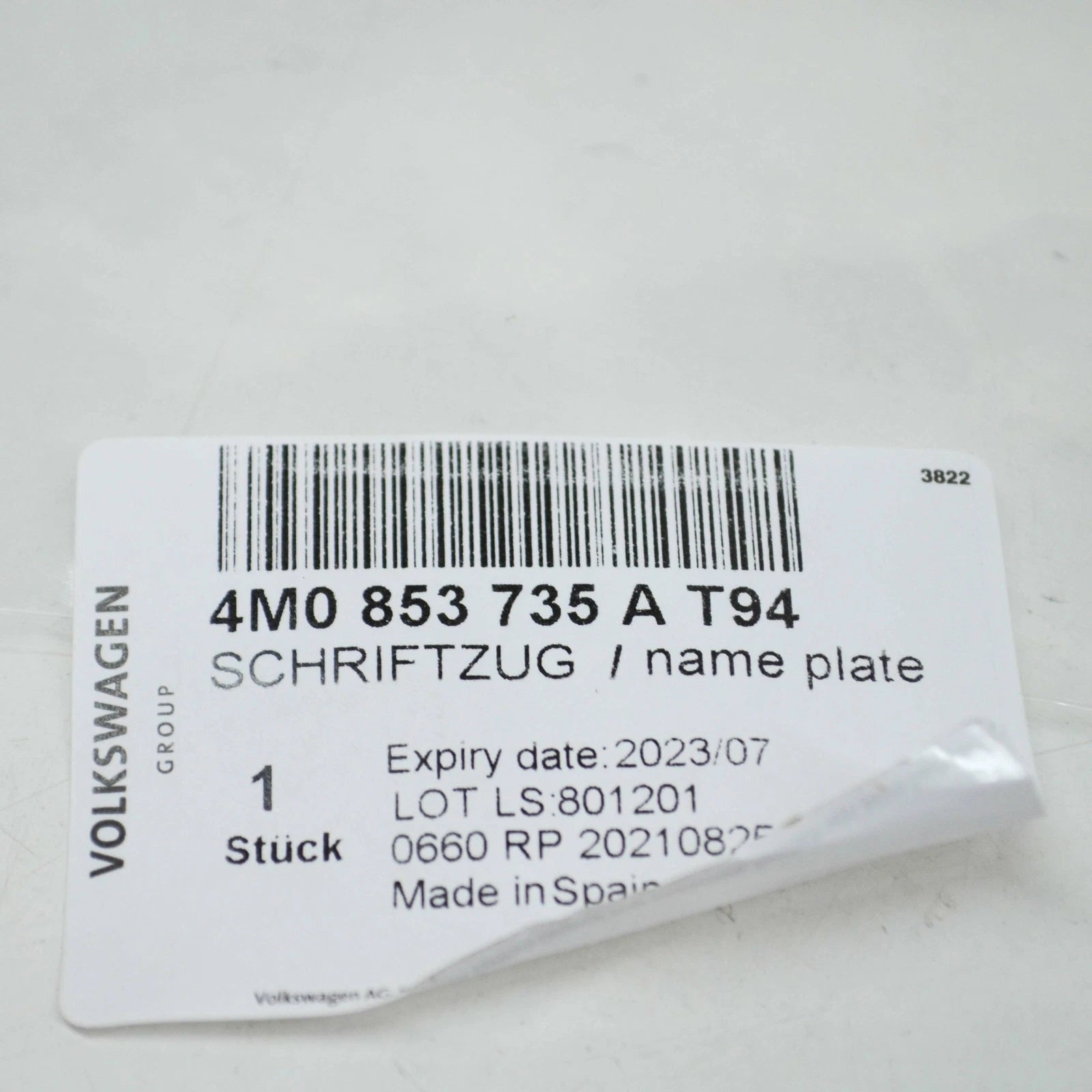 NEW AUDI SQ7 Q7 4M REAR EMBLEM BADGE 4M0853735AT94