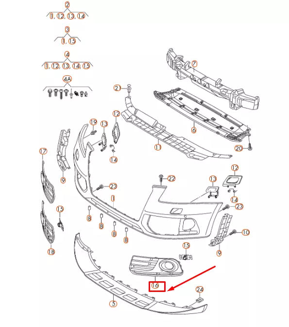 NEW AUDI Q5 8R FRONT BUMPER LEFT GRILLE 8R0807681MZDE ORIGINAL