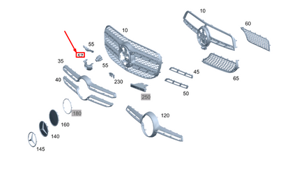 NEW MERCEDES-BENZ GLE W167 FRONT CAMERA BRACKET A1678886500 ORIGINAL