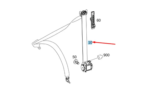 NEW MERCEDES-BENZ SPRINTER 907 FRONT LEFT SEAT BELT LHD A90786007009C94