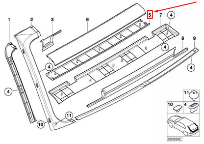 NEW BMW 5 E39 INTERIOR UPPER TRUNK LID TRIM PANEL 51498215301 8215301 ORIGINAL