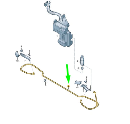 NEW AUDI A3 8V HEADLIGHT WASHER SYSTEM HOSE 8V3955970Q NE W ORIGINAL