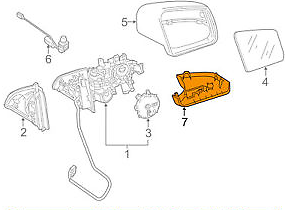NEW MB GLE W166 FRONT RIGHT DOOR MIRROR COVER LOWER PART A1668100415 ORIGINAL