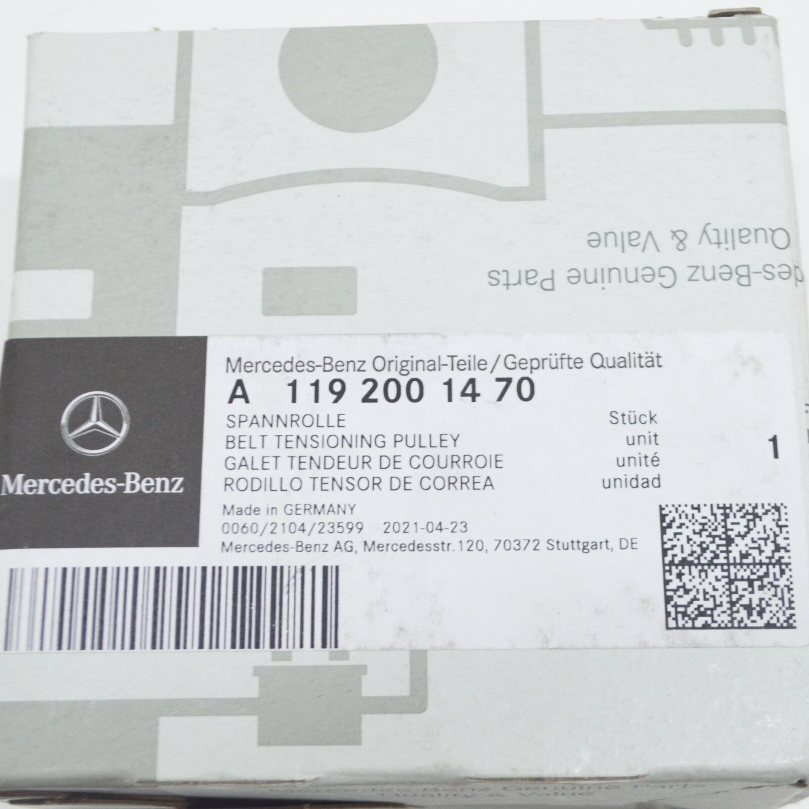 NEW MERCEDES-BENZ S W140 BELT TENSIONER PULLEY A1192001470 ORIGINAL
