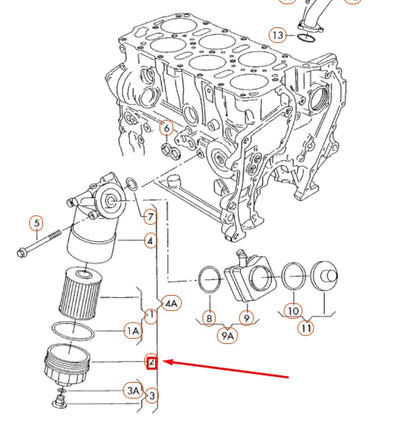 NEW VW PASSAT CC ENGINE OIL FILTER COVER 071115433 ORIGINAL