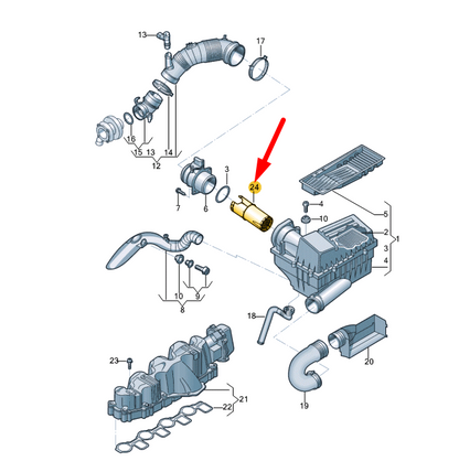 new volkswagen beetle a5 air filter flow straightener 3c0129363 original