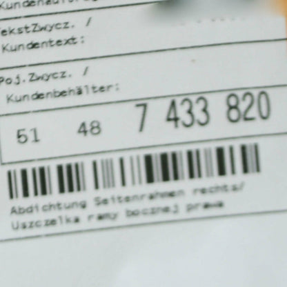 new bmw 3 g20 g21 front right side frame seal 51487433820 original