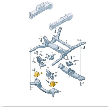 NEW VOLKSWAGEN CRAFTER SZ ENGINE MOUNT 2N0199256A
