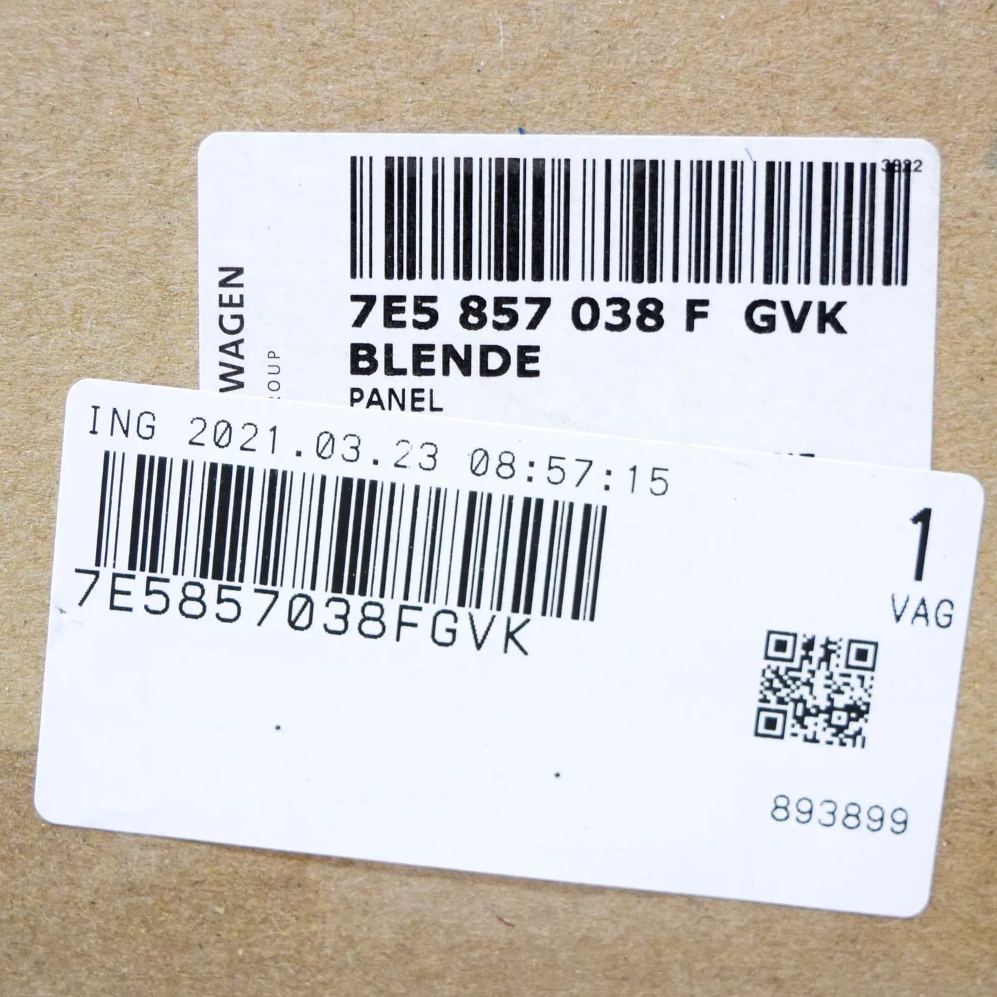 NEW VW TRANSPORTER T6 DASHBOARD CENTER PANEL WITH AIR VENT 7E5857038FGVK