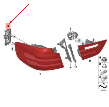 NEW BMW 3 GRAN TURISMO F34 REAR RIGHT LIGHT BULB HOLDER 63217366072 ORIGINAL