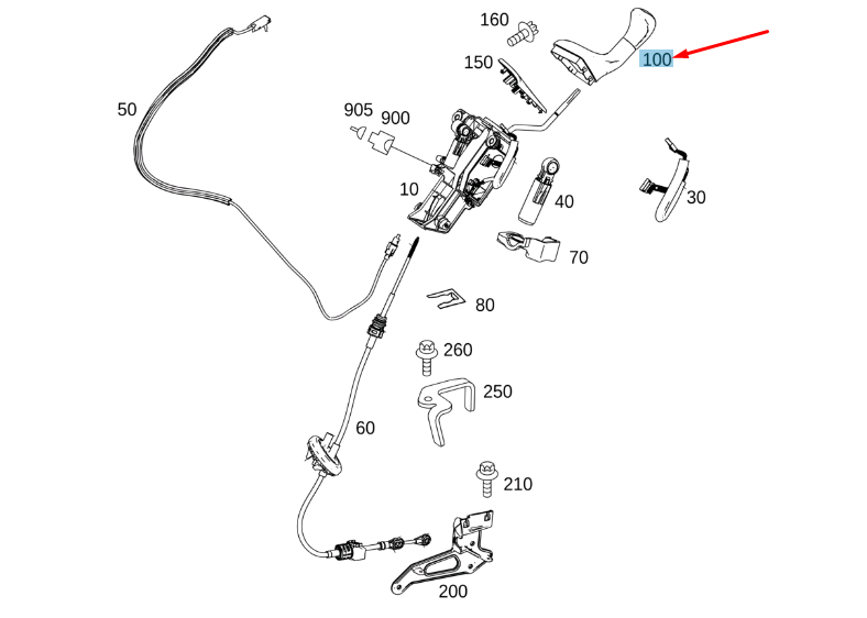 NEW MERCEDES-BENZ SPRINTER W906 GEAR SELECTOR LEVER KNOB LHD A9062600340