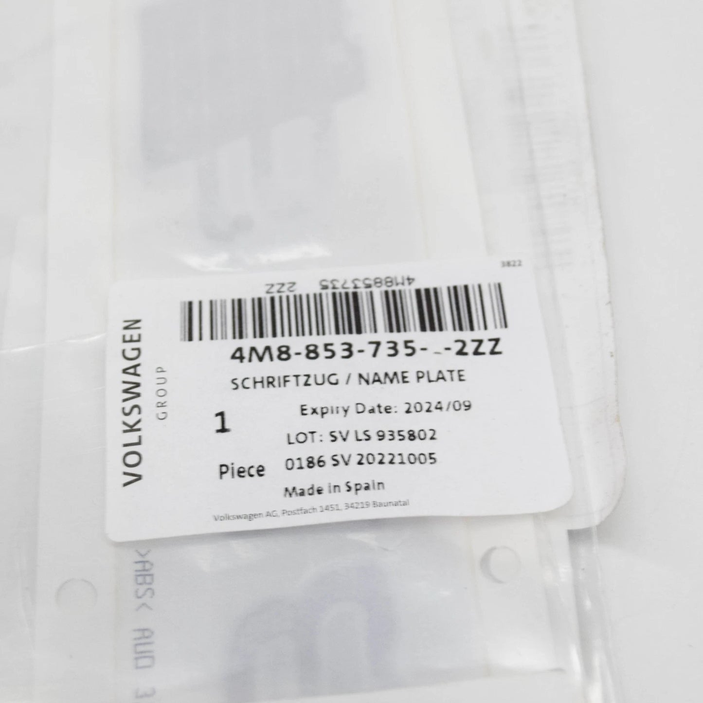 NEW AUDI Q8 4MN REAR TRUNK BOOTLID BADGE SQ8 4M88537352ZZ