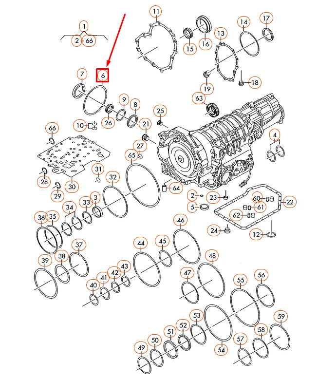 NEW AUDI A4 8D B5 TRANSMISSION SEAL O-RING 01V409133 ORIGINAL
