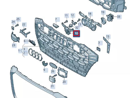 NEW AUDI RSQ8 4MN FRONT RADIATOR GRILLE BRACKET 4M8853231B