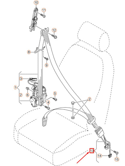NEW AUDI A6 C7 FRONT LEFT SEAT BUCKLE LATCH LHD 8K0857755K01C ORIGINAL