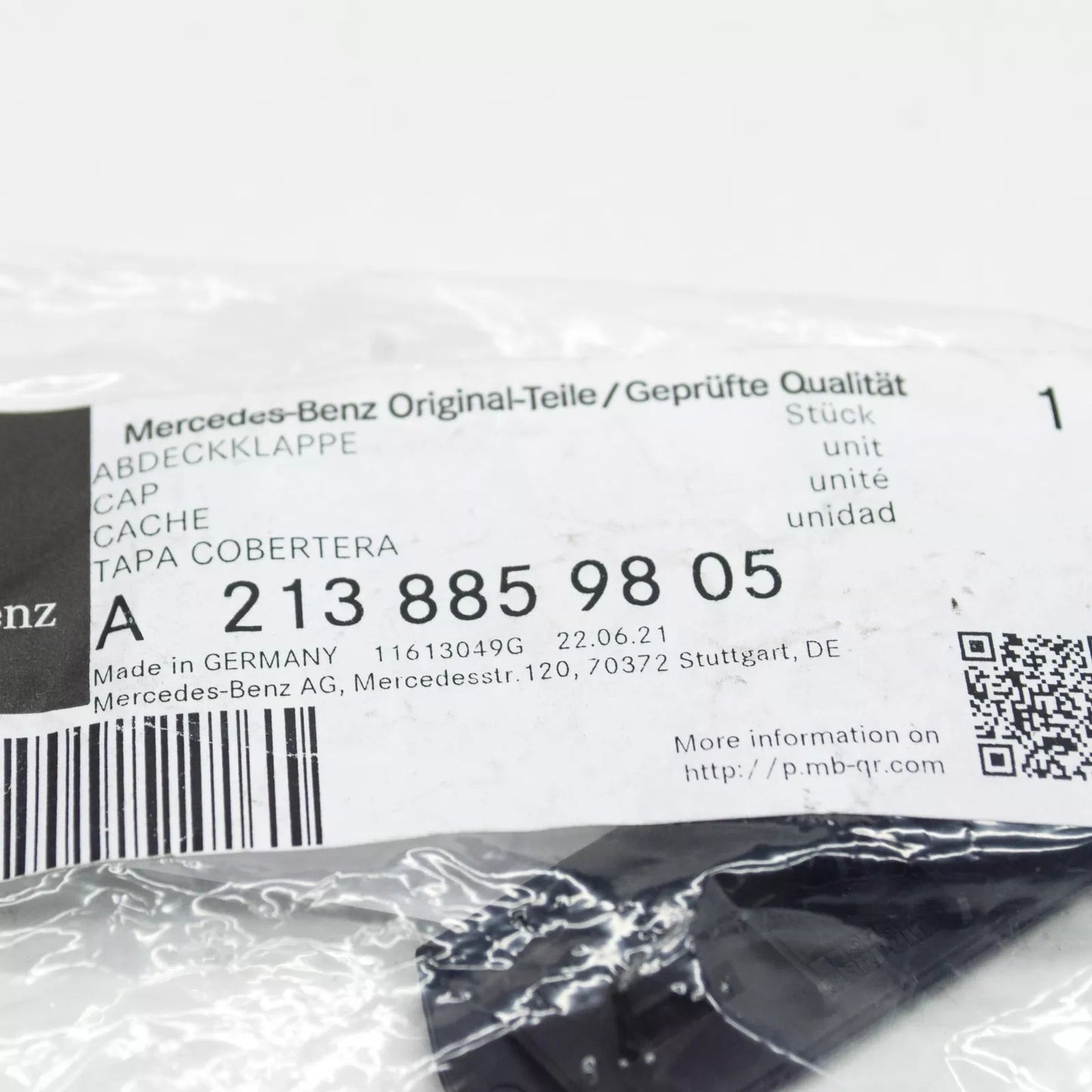 NEW MERCEDES-BENZ E W213 REAR TOW HOOK COVER FLAP LOWER PART A2138859805