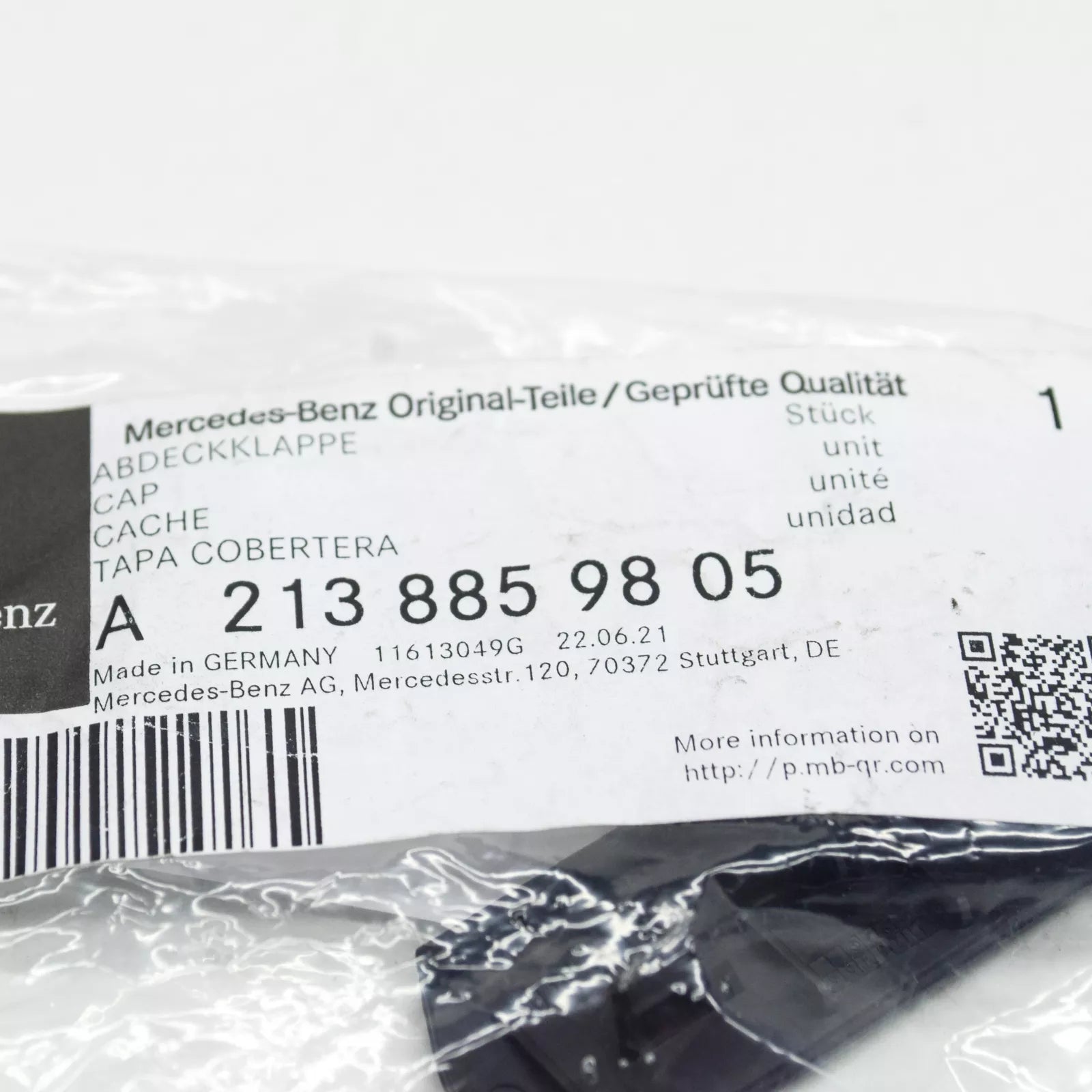 NEW MERCEDES-BENZ E W213 REAR TOW HOOK COVER FLAP LOWER PART A2138859805