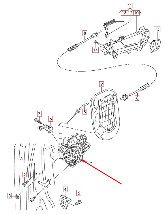 NEW AUDI A4 B8 FRONT LEFT DOOR LOCK RHD 8J2837015E ORIGINAL
