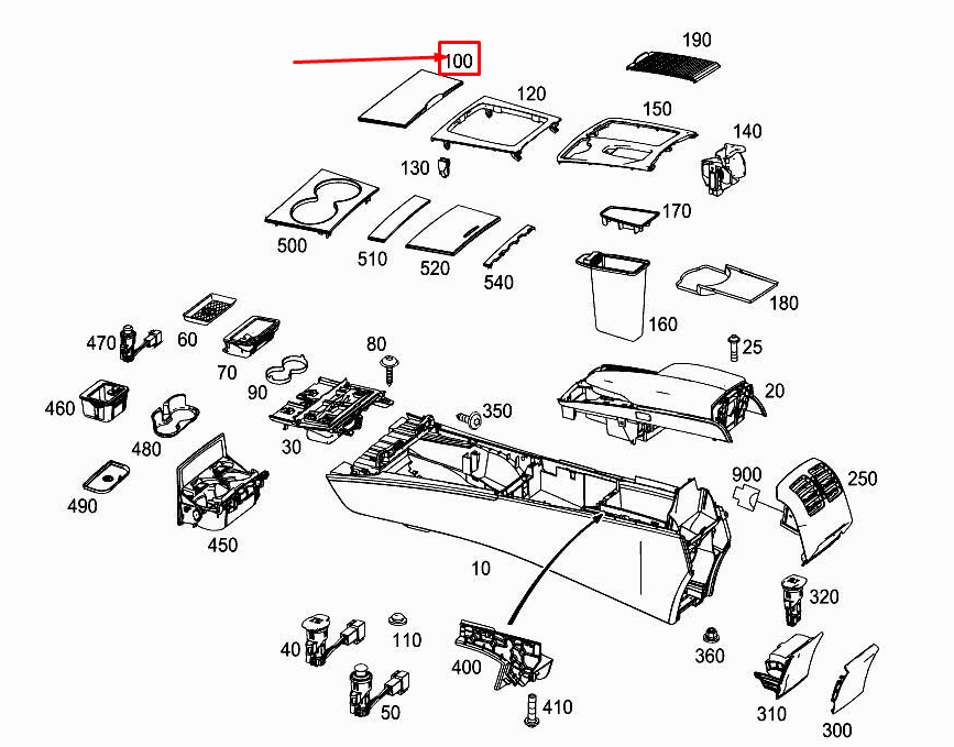 new mercedes-benz e cabrio a207 ashtray cover a2074700938 original