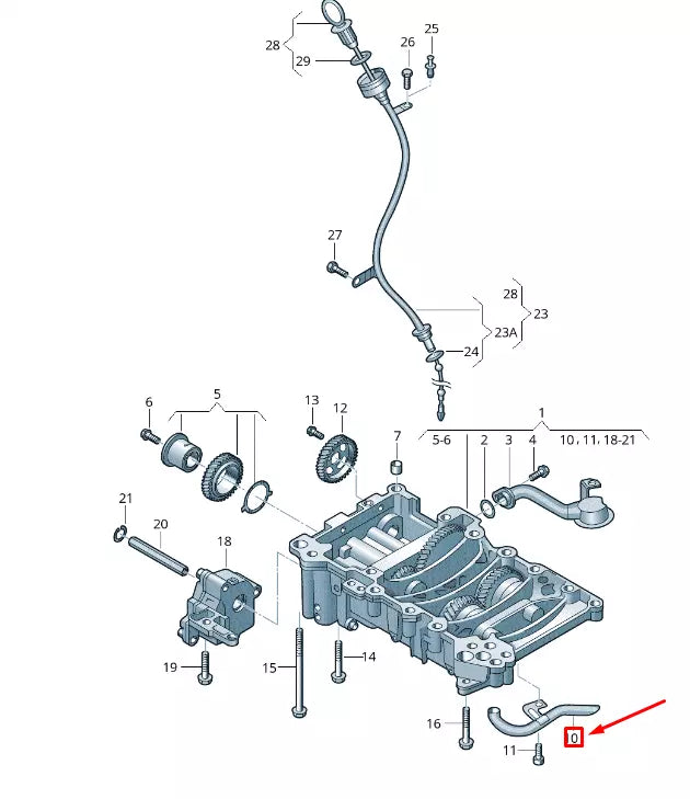 NEW VW TRANSPORTER VI T6 OIL GUIDE TUBE 03L103526A
