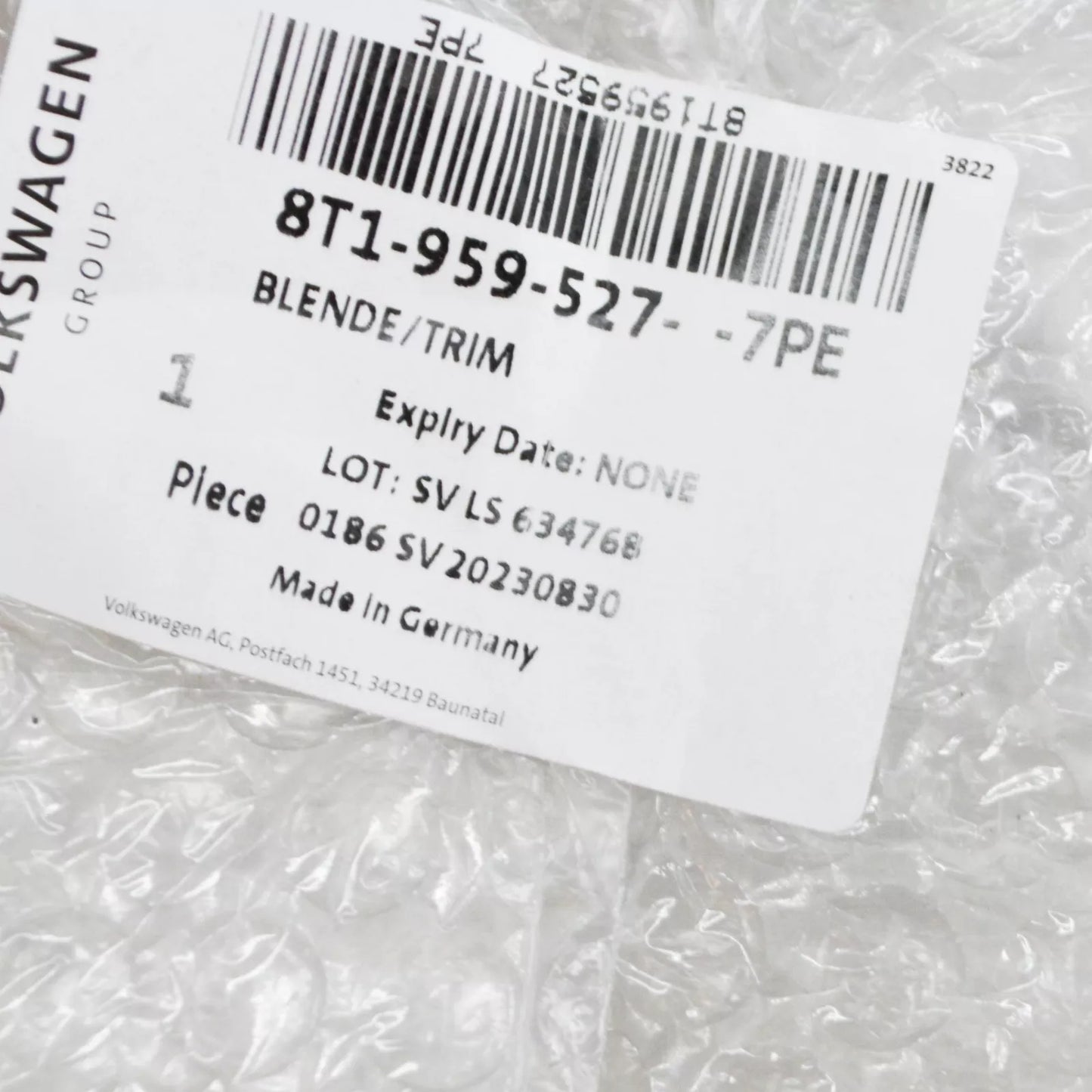 NEW AUDI A5 8T FRONT LEFT DOOR PULL TRIM LHD 8T19595277PE ORIGINAL