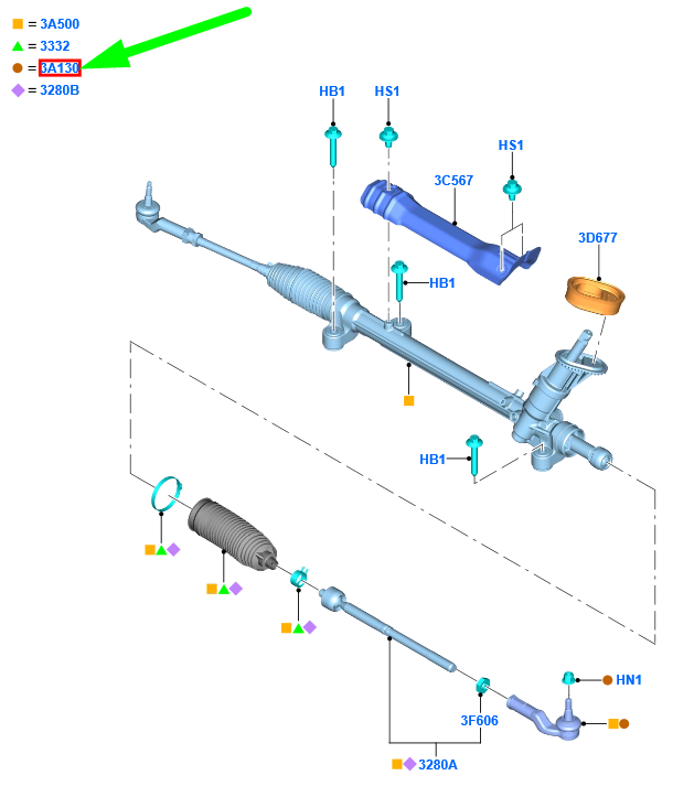 new ford focus mk4 steering spindle rod connecting right end 2494049 original