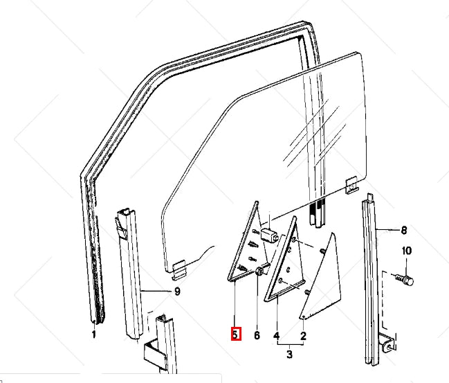 NEW BMW 3 E30 FRONT RIGHT WINDOW GUIDE COVERING 51321904518 1904518 ORIGINAL