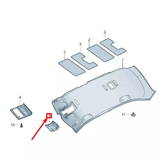 NEW VW ARTEON 3H7 ROOF CENTRE ULTRASONIC SENSOR COVER 5GM867071AY20