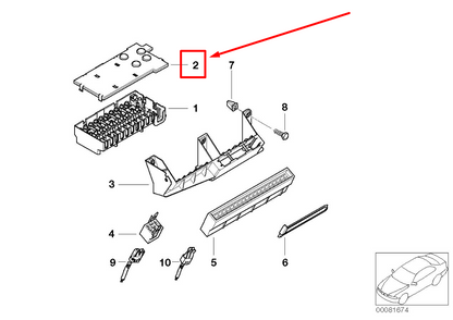 new bmw x5 e53 fuse box cover 8387552 61138387552 original