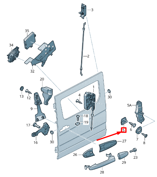 NEW VOLKSWAGEN CRAFTER 2F MK1 SLIDING DOOR LOCK STRICKER 2E1837295 ORIGINAL