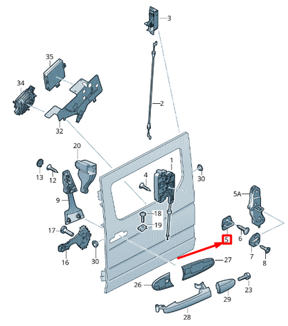 NEW VOLKSWAGEN CRAFTER 2F MK1 SLIDING DOOR LOCK STRICKER 2E1837295 ORIGINAL