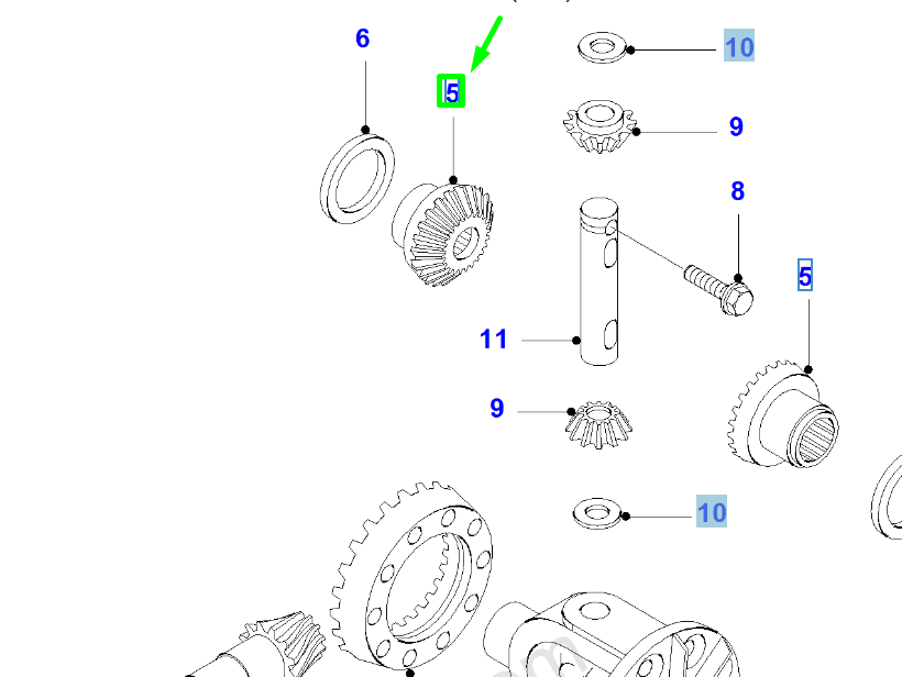 new ford transit mk3 rear differential side gear yc1w-4236-aa 4041475 original