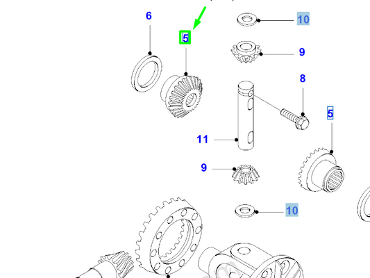 new ford transit mk3 rear differential side gear yc1w-4236-aa 4041475 original