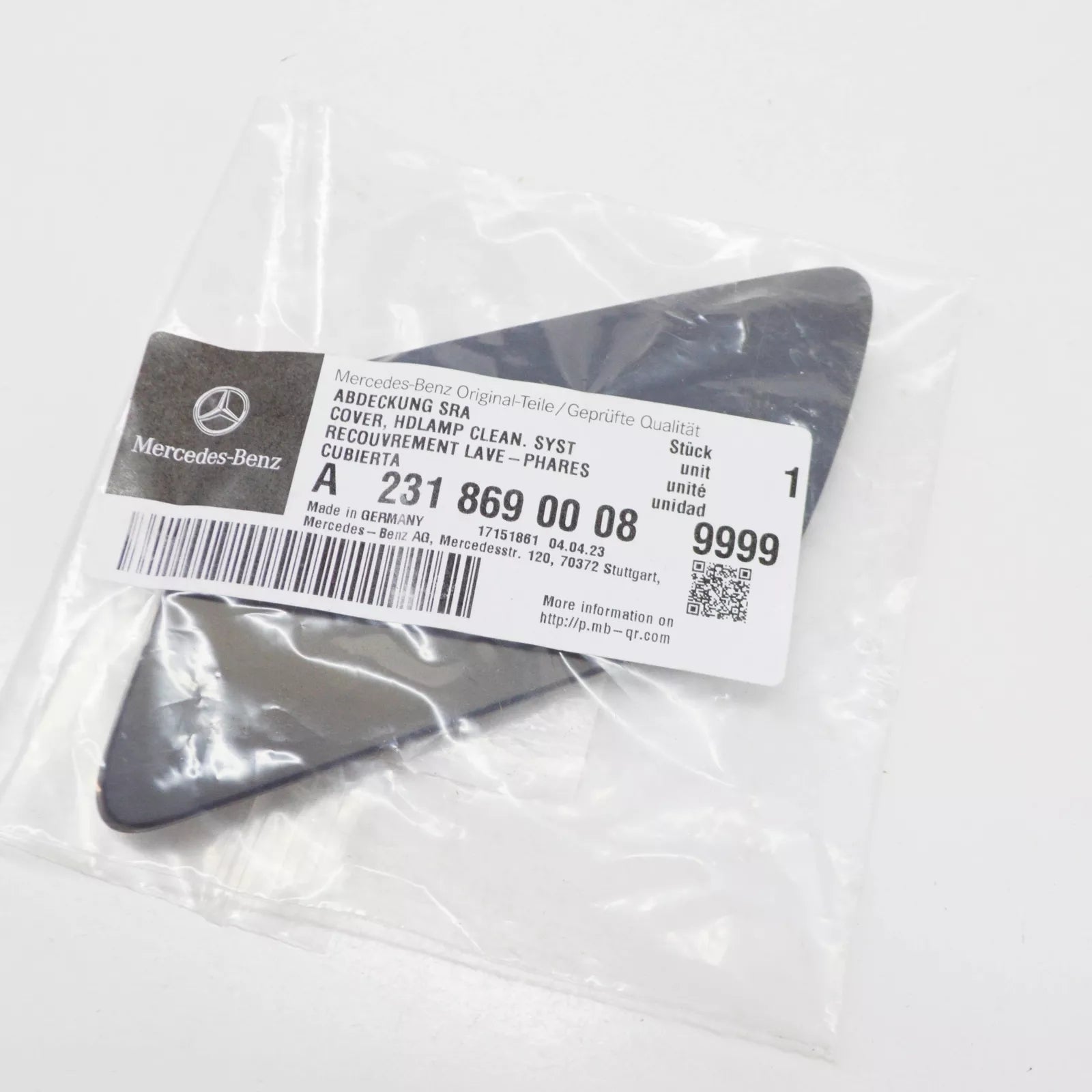 NEW MERCEDES-BENZ SL R231 FRONT LH HEADLAMP WIPER COVER A23186900089999 ORIGINAL